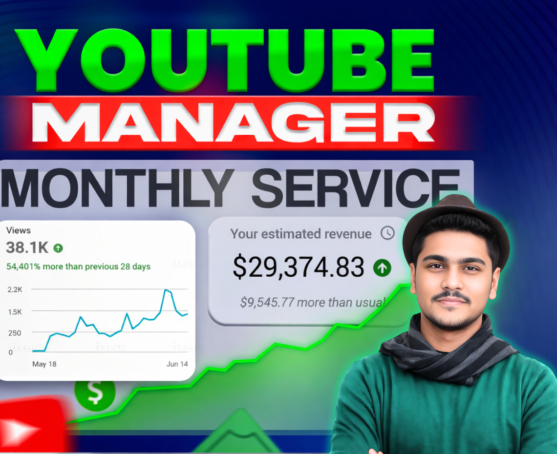 Youtube Channel Managment Gig, Youtube channel manager Gig, Youtube manager, Youtube SEO, YouTube keyword, Kakon Roy, Bentox, Digital Marketing